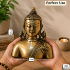 Pure Brass Buddha Bust