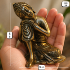 Pure Brass Sleeping Buddha