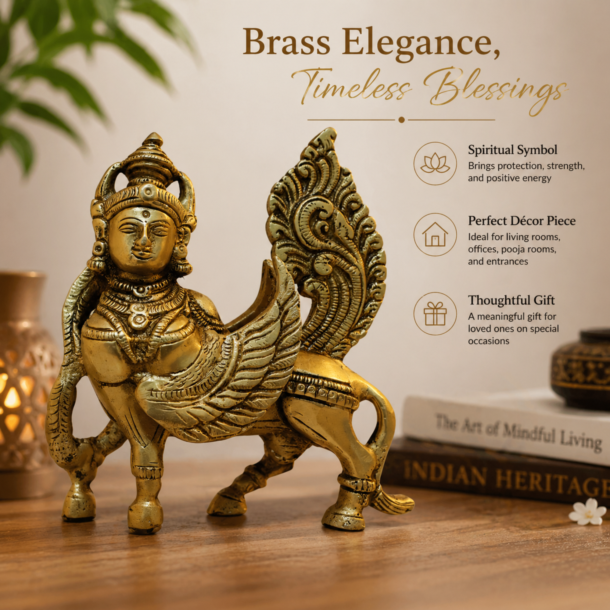 Brass Sharabha Idol