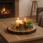 Mango Bark Wooden Round Cheese & Serving Platter