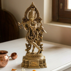 Pure Brass Krishna