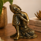 Pure Brass Sleeping Buddha