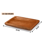 Acacia Wood Serving Platter Tray (12x6 Inches)