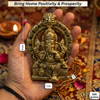 Pure Brass Throne Ganesha