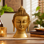 Pure Brass Sleeping Buddha Idol