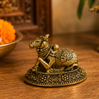 Pure Brass Miniature Nandi