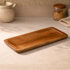 Acacia Wooden Rectangular Serving Platter Tray (10x7 inches)
