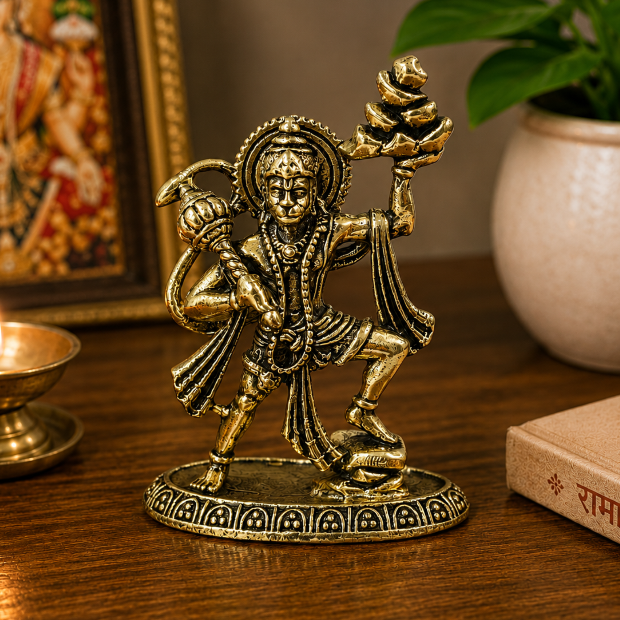 Pure Brass Miniature Bajrang Hanuman