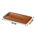 Acacia Wooden Rectangular Serving Platter Tray (10x7 inches)
