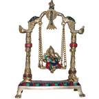 Pure Brass Ganesha on Swing