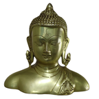 Pure Brass Buddha Head Bust