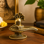 Pure Brass Miniature Shivling
