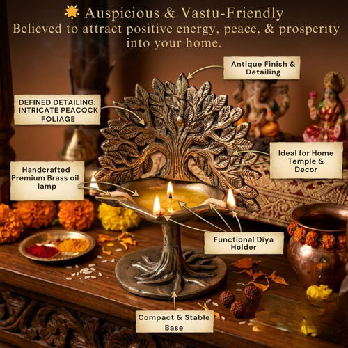 Pure Brass Antique Diya