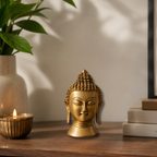 Pure Brass Sleeping Buddha Idol