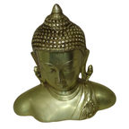 Pure Brass Buddha Head Bust