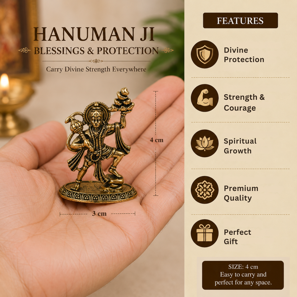Pure Brass Miniature Bajrang Hanuman