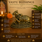 Pure Brass Miniature Nandi