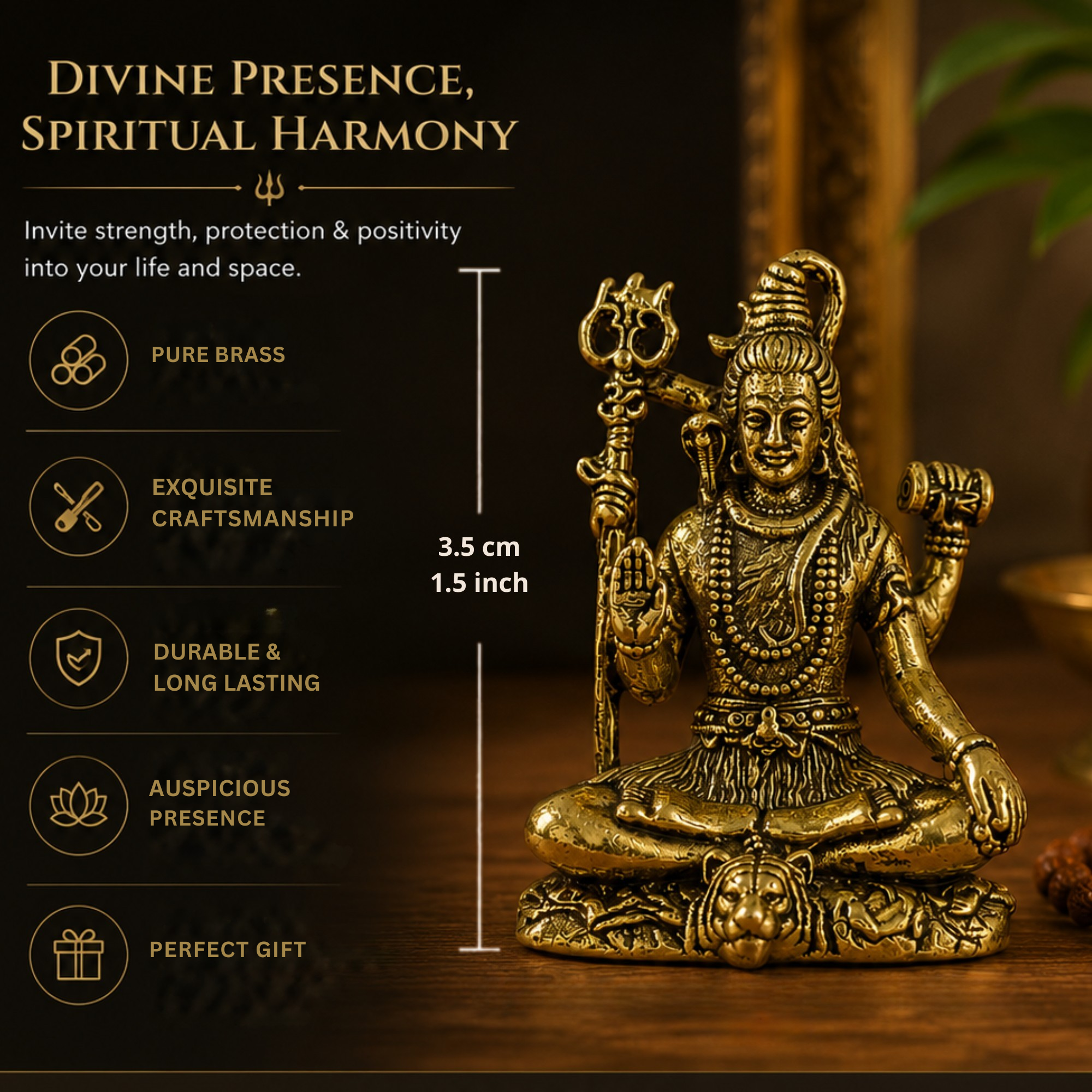 Pure Brass Miniature Maha Shiv