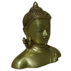 Pure Brass Buddha Head Bust