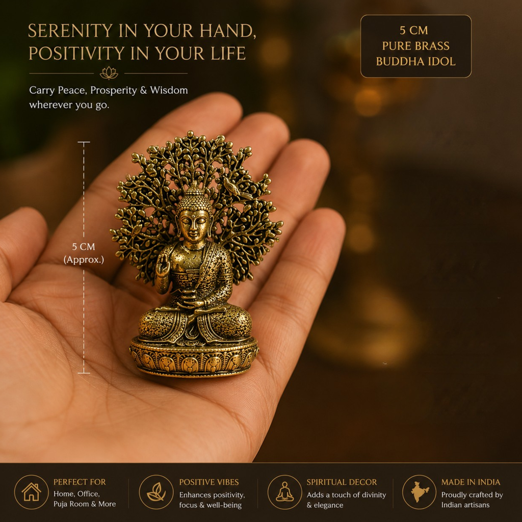 Pure Brass Miniature Buddha