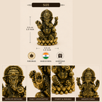 Pure Brass Miniature Lotus Ganesha