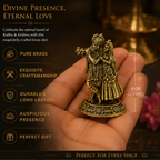 Pure Brass Miniature Radha Krishna