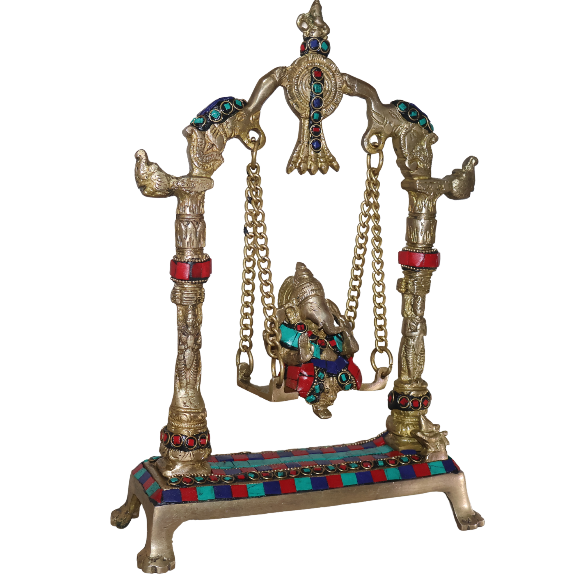 Brass Ganesha on Swing Idol