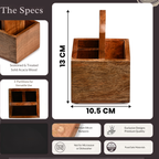 Acacia Wood Cutlery Holder