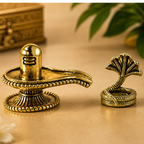 Pure Brass Miniature Shivling
