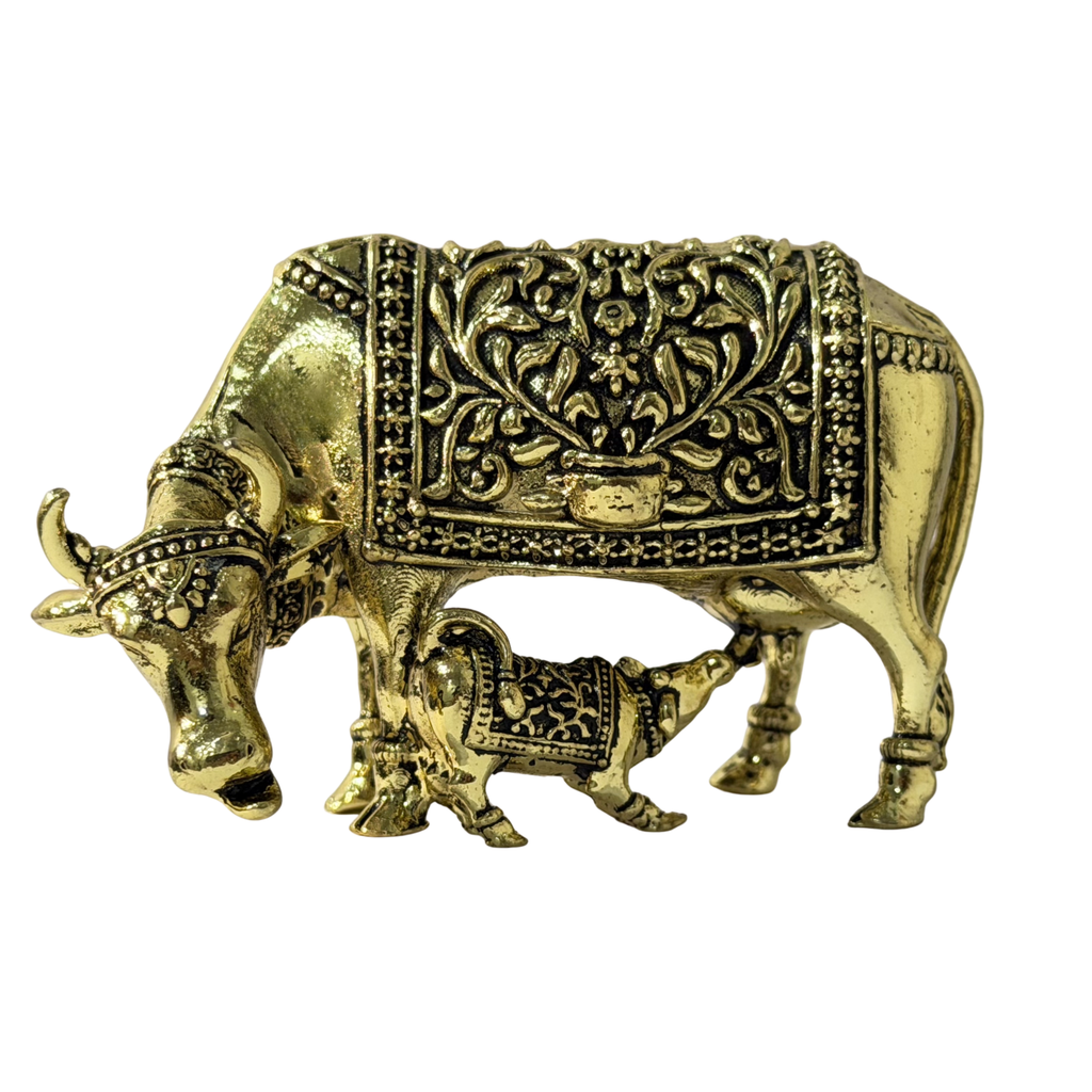 Pure Brass Miniature Kamdhenu
