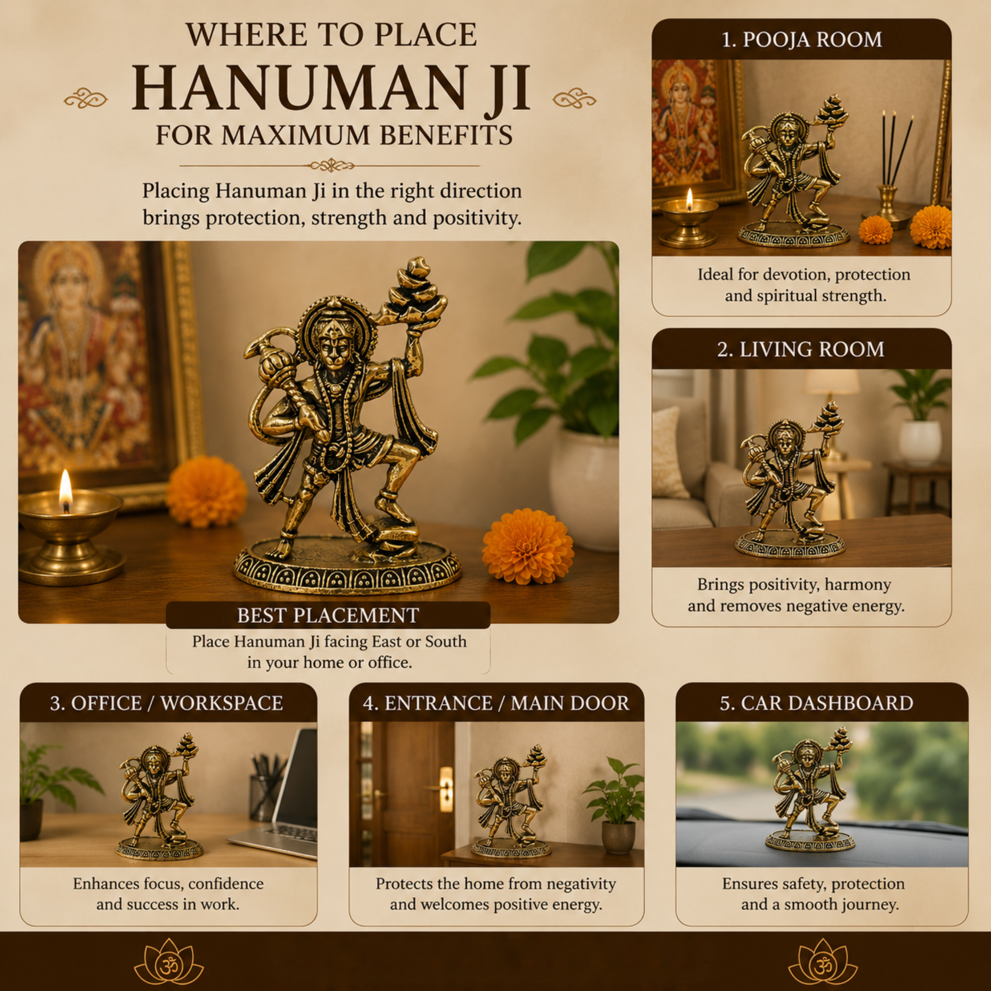 Pure Brass Miniature Bajrang Hanuman