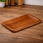 Acacia Wood Serving Platter Tray (12x6 Inches)