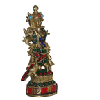 Pure Brass Krishna Stone Work