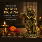 Pure Brass Miniature Radha Krishna