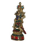 Pure Brass Krishna Stone Work