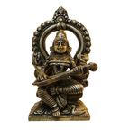 Pure Brass Goddess Saraswati Idol
