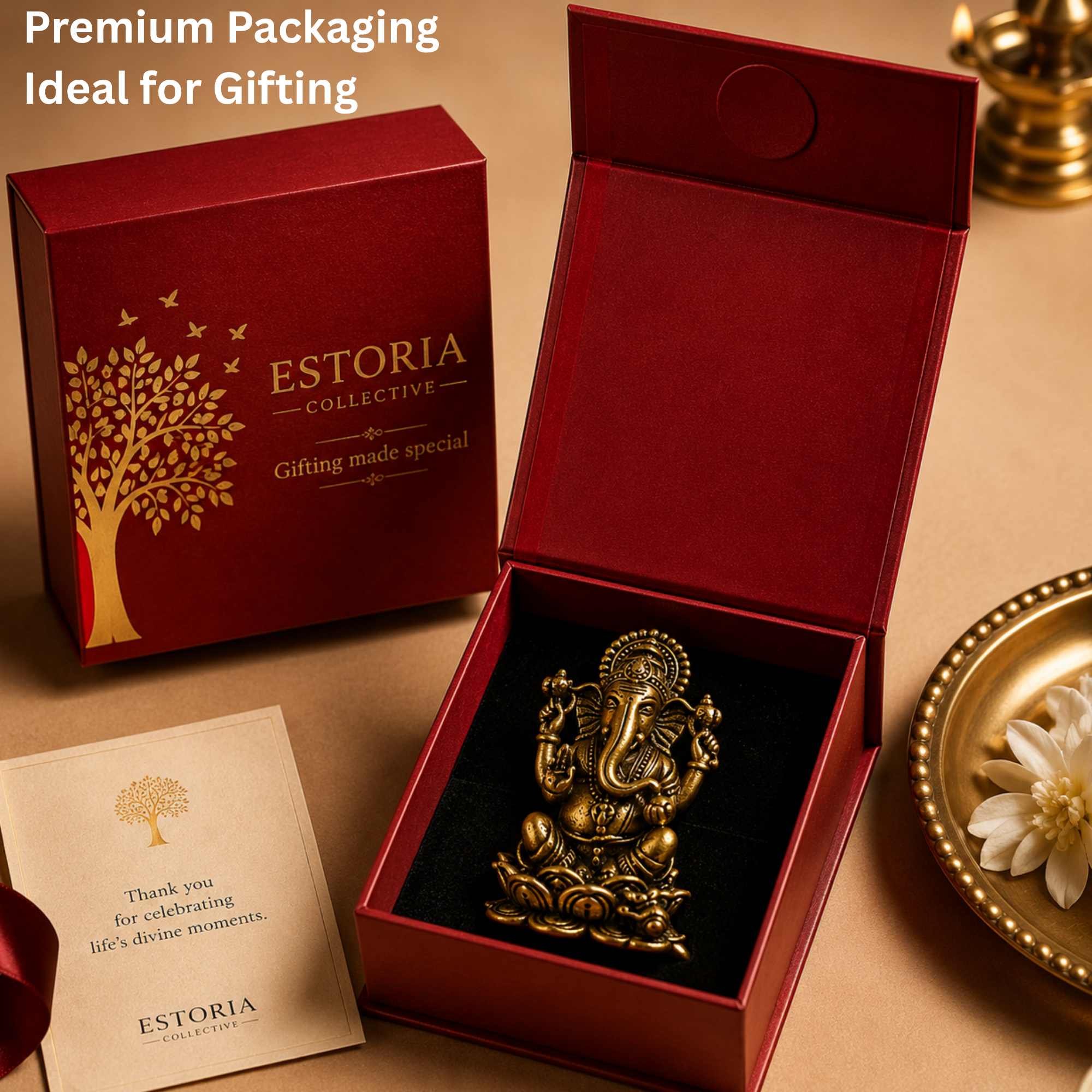 Pure Brass Miniature Ganesha