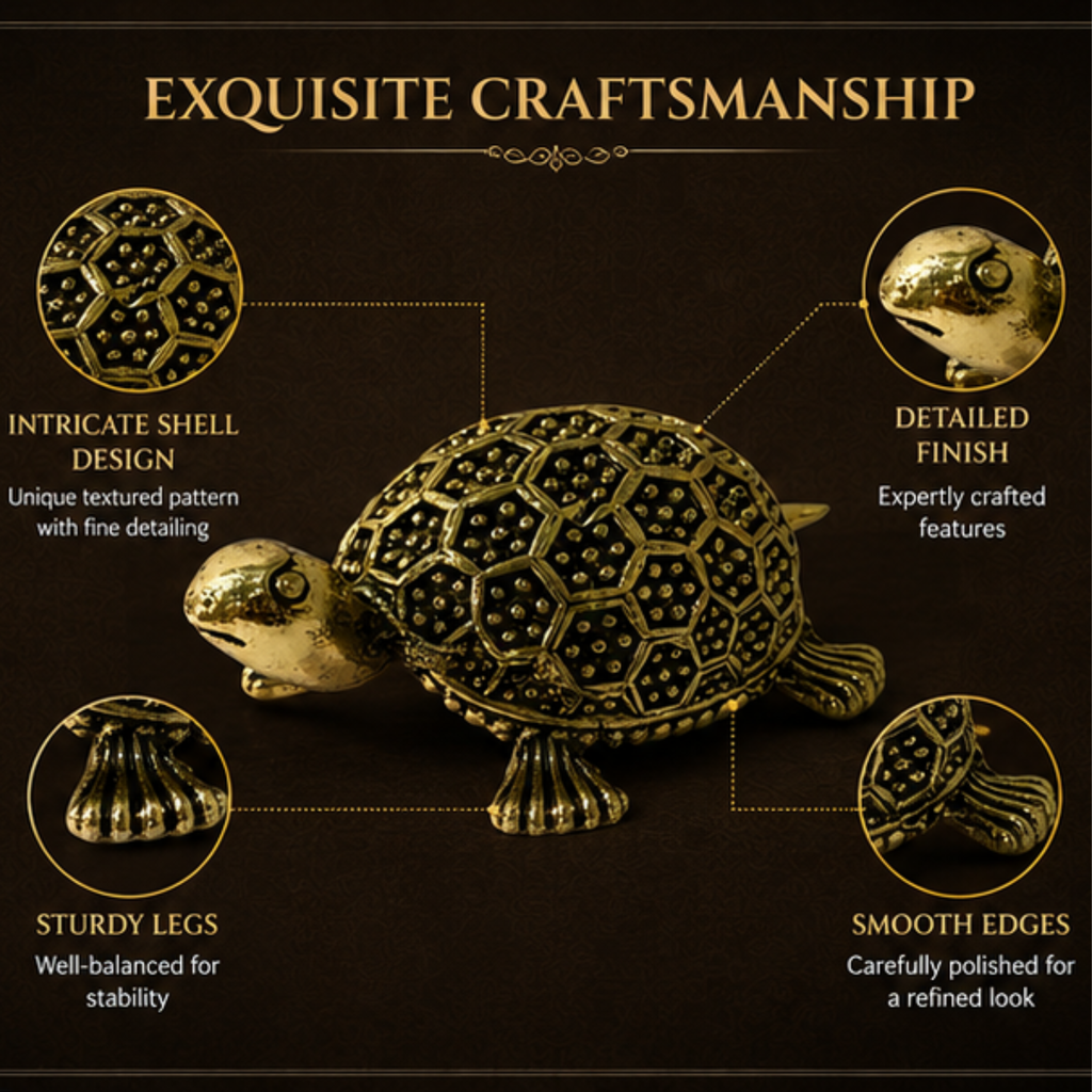 Pure Brass Miniature Tortoise
