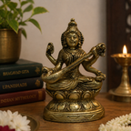 Pure Brass Maa Saraswati