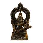 Pure Brass Goddess Saraswati Idol