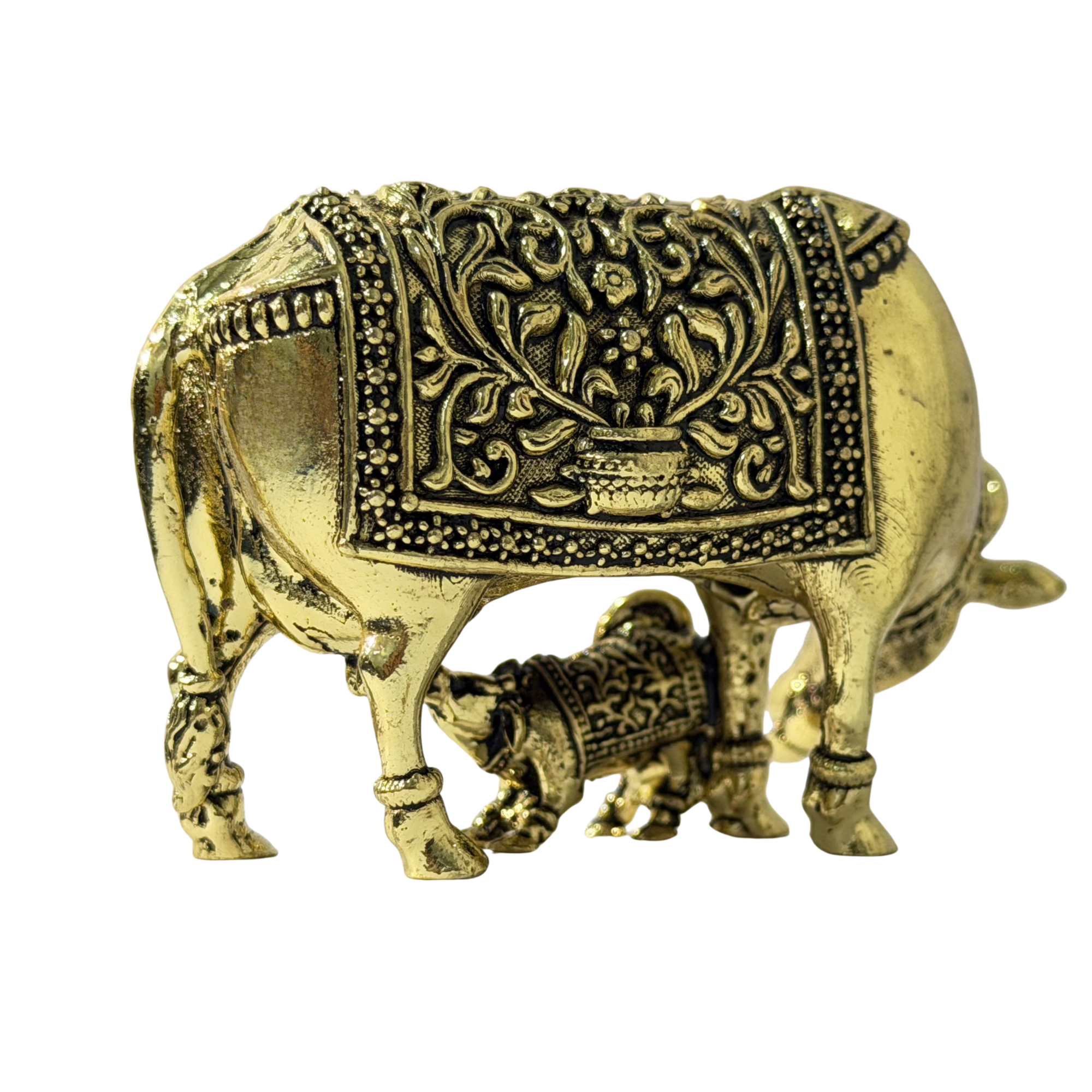 Pure Brass Miniature Kamdhenu