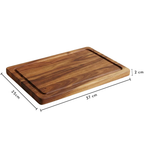Acacia Wood Reversible Chopping Board with Juice Groove
