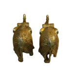 Pure Brass Elephant Figurine Pair – Set of 2