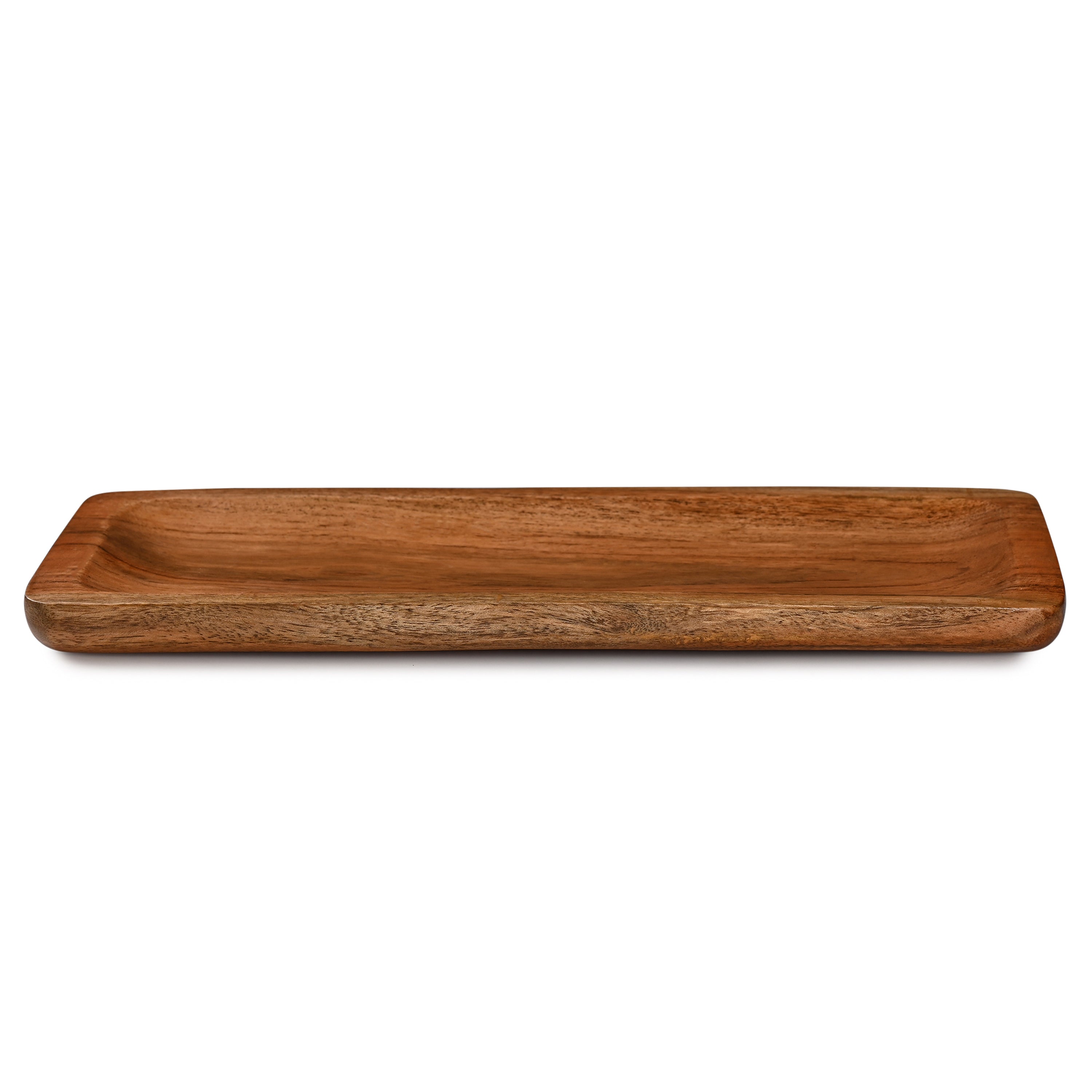 Acacia Wooden Rectangular Serving Platter Tray (10x7 inches)