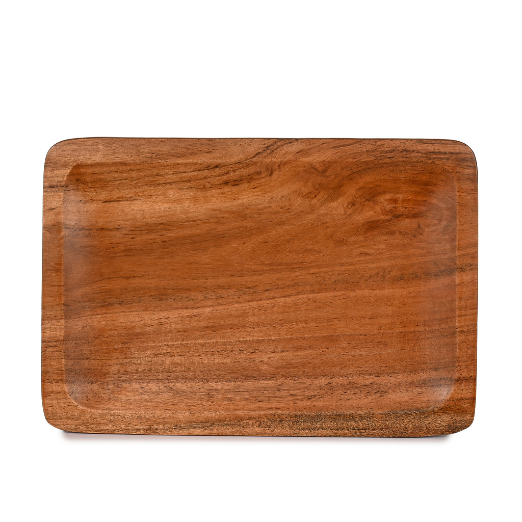 Acacia Wood Serving Platter Tray (12x6 Inches)