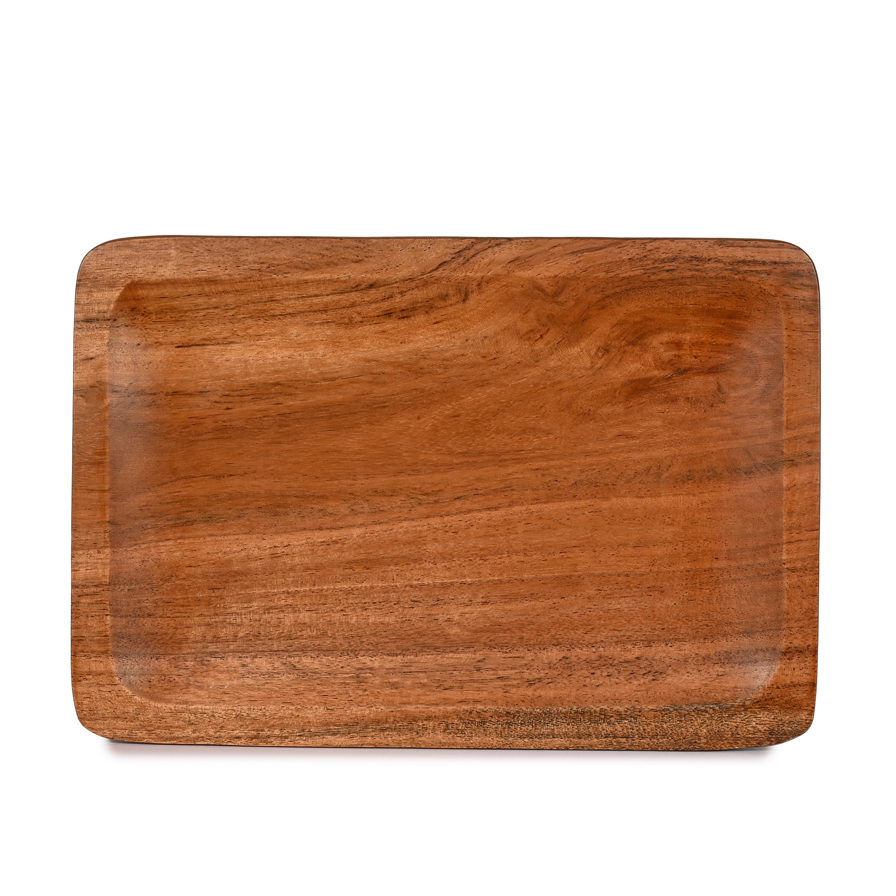 Acacia Wood Serving Platter Tray (12x6 Inches)