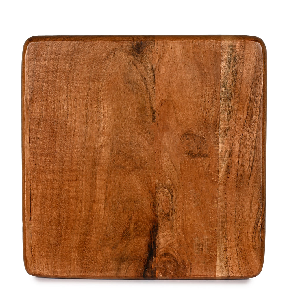 Acacia Wooden Serving Platter Tray,(10x10 inch)