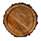 Mango Bark Wooden Round Cheese & Serving Platter