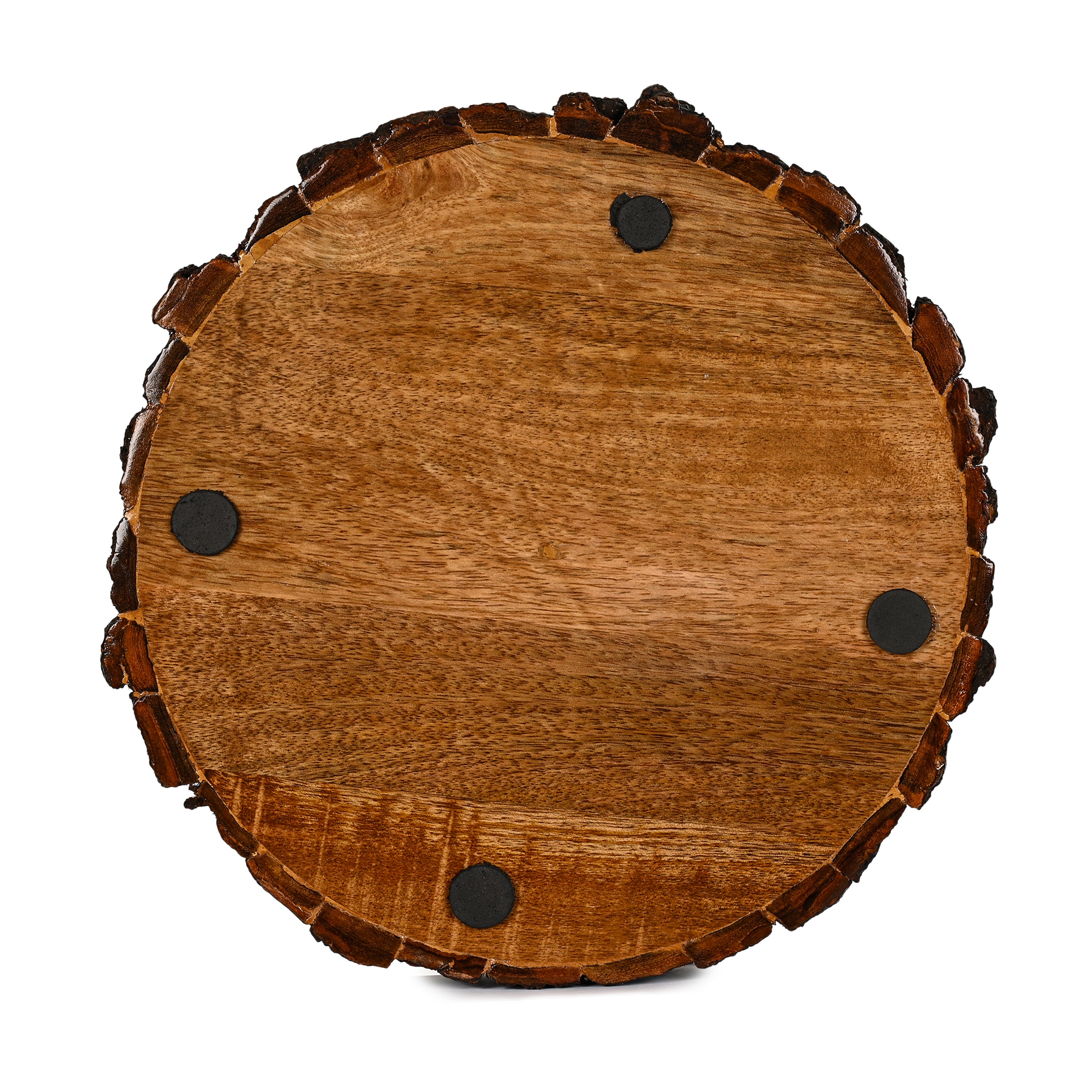 Mango Bark Wooden Round Cheese & Serving Platter