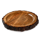 Mango Bark Wooden Round Cheese & Serving Platter